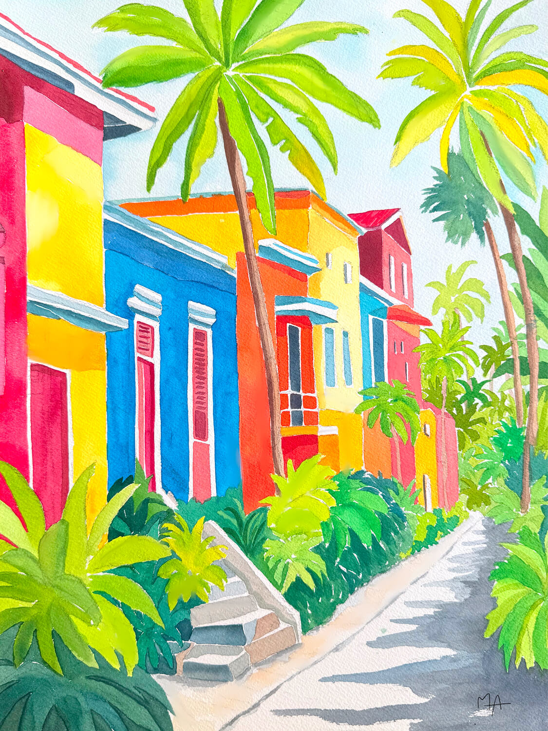 Affiche - Une rue dans le village