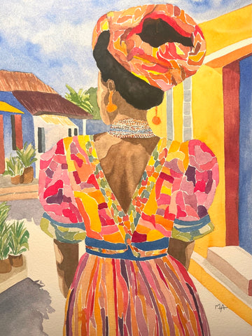 Affiche - Femme du village