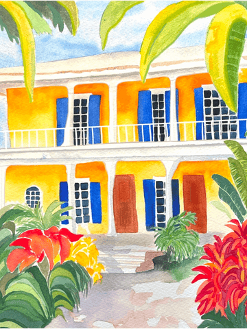 Affiche - Maison jaune