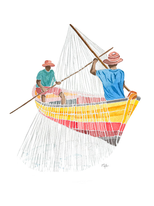 Affiche - Pêche au filet